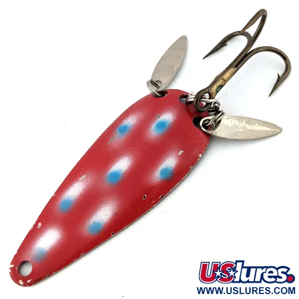 Vintage  Marathon Bait Company ​Marathon (with sonic blades), 2/5oz Red / Nickel fishing spoon #13551