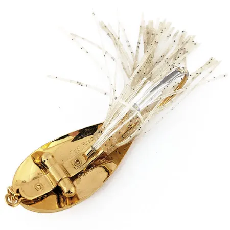 Vintage Nemire Lures Red Ripper with rattle​, 3/5oz Gold fishing spoon #13558