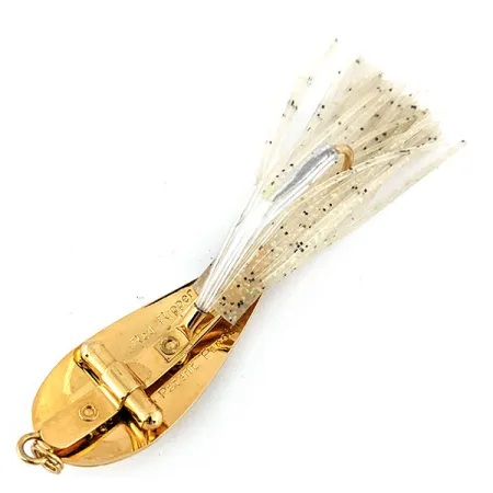 Vintage Nemire Lures Red Ripper with rattle​, 2/5oz Gold fishing spoon #13560