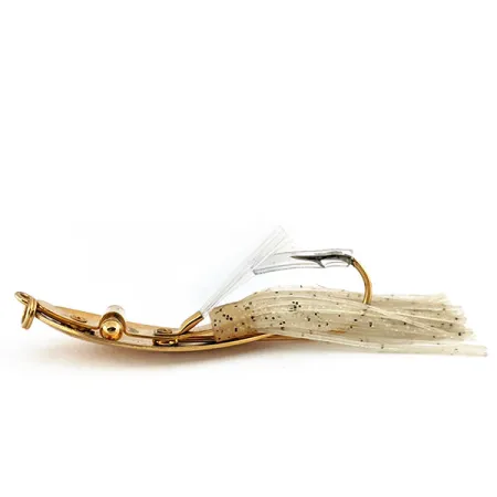 Vintage Nemire Lures Red Ripper with rattle​, 2/5oz Gold fishing spoon #13560