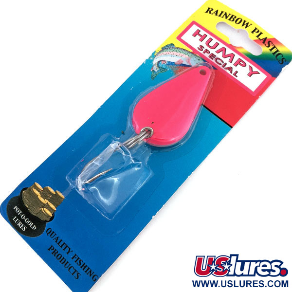    ​Rainbow Plastics Humpy Special UV, 1/2oz Fluorescent Pink Glow in UV light, Fluorescent fishing spoon #15632