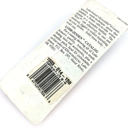 Luhr Jensen Krocodile #3, 1/3oz Yellow / Rainbow Hologram fishing spoon #13570