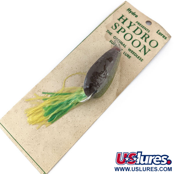  Hydro Lures ​Weedless Hydro Spoon, 2/5oz Brown / Green / Yellow fishing lure #13571