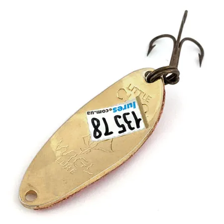 Vintage Seneca Little Cleo (Hula Girl), 1/3oz Gold / Red fishing spoon #13578