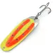 Vintage  Rustowicz Charger №3 UV, 2/5oz Nickel / Yellow / Orange fishing spoon #13586