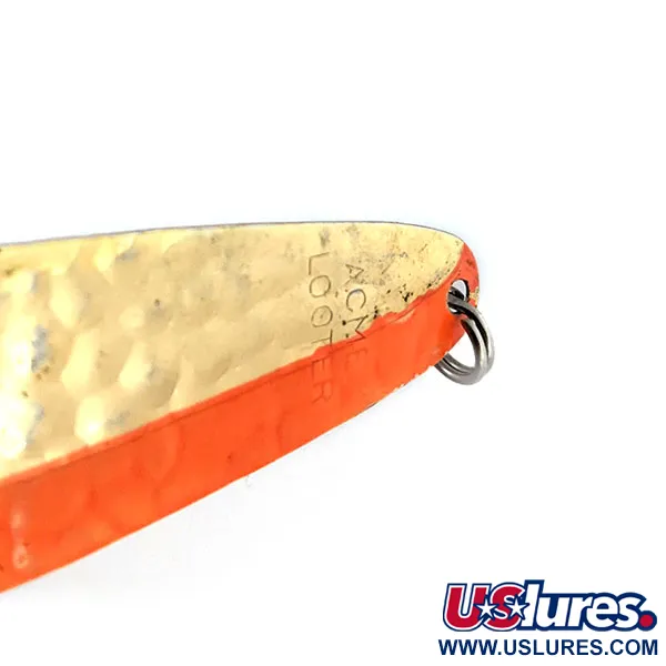 Vintage Acme Looter, 3/16oz Hammered Gold / Orange fishing spoon #13590