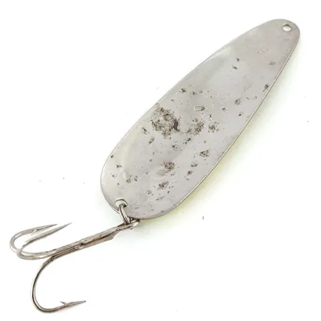 Vintage Worth Chippewa SteelSpoon, 3/5oz Yellow / Red / Nickel fishing spoon #13591