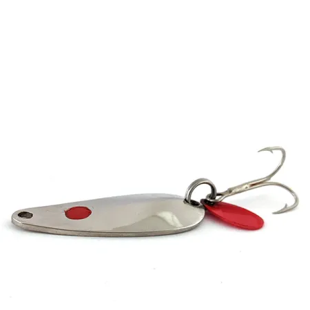 Vintage Luhr Jensen ​Les Davis Hotrod, 2/5oz Nickel / Red fishing spoon #13592