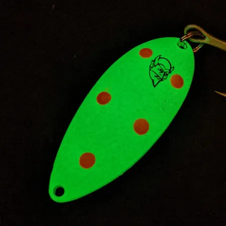 Vintage Eppinger ​ Dardevle Devle Dog Glow, 3/4oz White / Red fishing spoon #13613
