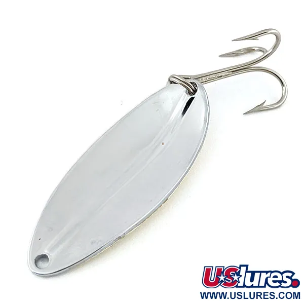 Vintage TODDCO Main Liner Glow, 2/5oz Nickel / Phosphorescent Stripe Glow in Dark fishing spoon #13601