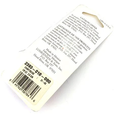 Luhr Jensen Hot Tail, 1/8oz Yellow / Nickel spinning lure #13622