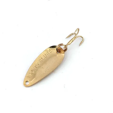 Vintage Acme Wonderlure, 1/32oz Hammered Gold fishing spoon #13628