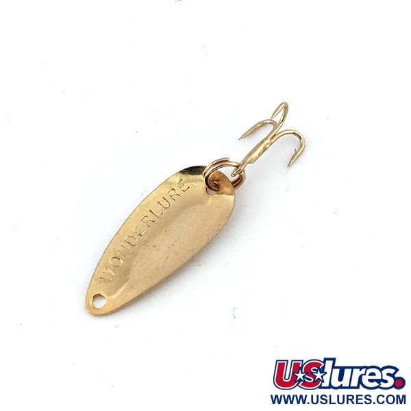Vintage  Acme Wonderlure, 1/32oz Hammered Gold fishing spoon #13628