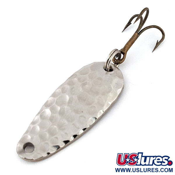 Vintage  Acme Wonderlure, 3/16oz Hammered Nickel fishing spoon #13630