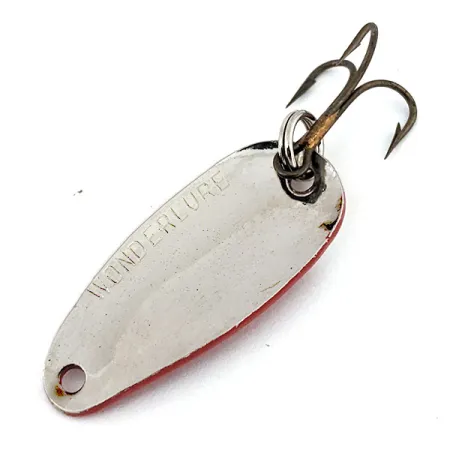 Vintage Acme Wonderlure, 3/16oz Red / White / Nickel fishing spoon #13633