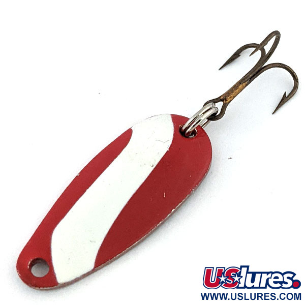 Vintage  Acme Wonderlure, 3/16oz Red / White / Nickel fishing spoon #13633