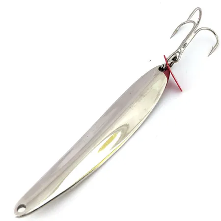 Vintage Bay de Noc Swedish pimple #8, 1oz Nickel fishing spoon #13643