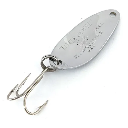 Vintage Luhr Jensen Little Jewel, 1/3oz Nickel fishing spoon #13645