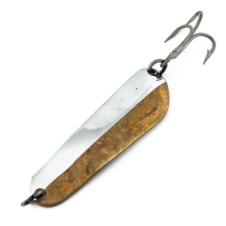 Vintage Luhr Jensen Limpet Jig Lure, 3/5oz Gold / Silver fishing spoon #13653