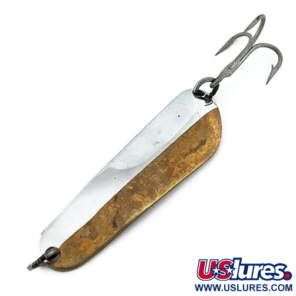 Vintage   Luhr Jensen Limpet Jig Lure, 3/5oz Gold / Silver fishing spoon #13653