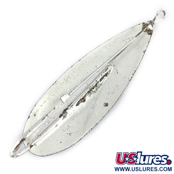 Vintage   Weedless Johnson Silver Minnow., 1oz Silver fishing spoon #13667