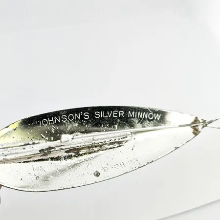 Vintage Weedless Johnson Silver Minnow., 1oz Silver fishing spoon #13667
