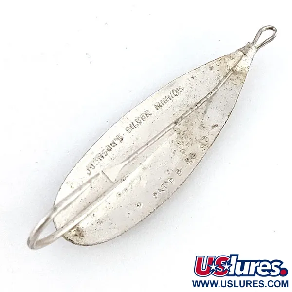 Vintage Weedless Johnson Silver Minnow, 1/3oz Silver fishing spoon #13668