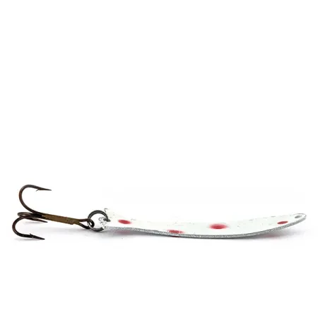 Vintage ​Acme Flash-King Wobble, 3/16oz White / Red fishing spoon #13672