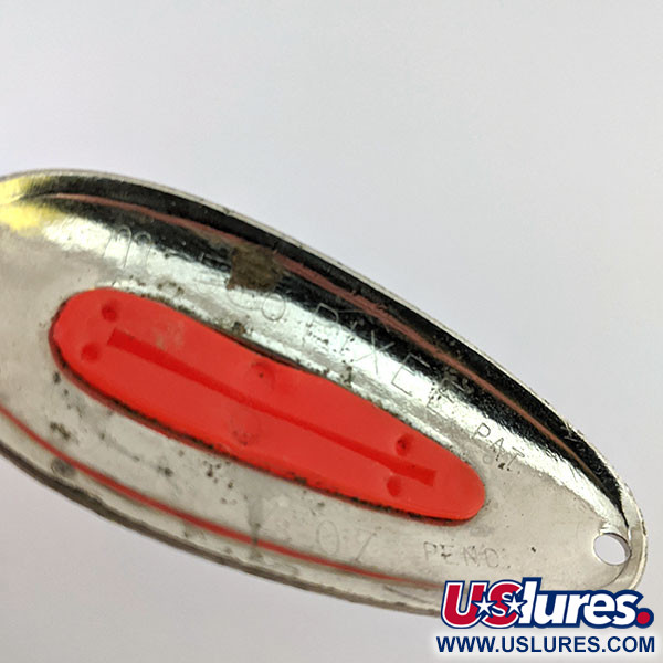 Vintage   Nebco Pixee UV, 3/4oz Nickel / Pink fishing spoon #13673