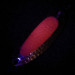 Vintage   Nebco Pixee UV, 1/2oz Hammered Nickel / Red fishing spoon #13674
