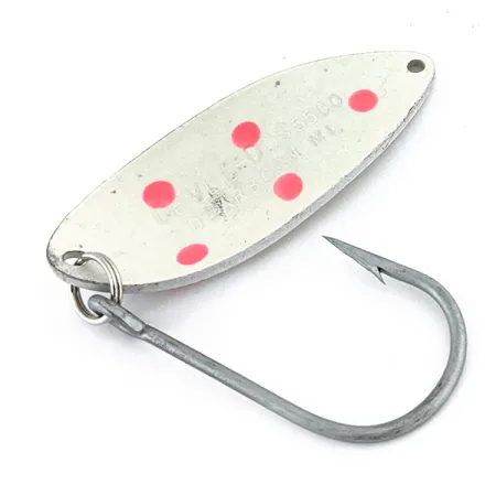 Vintage Eppinger Dardevle Devle Dog Glow, 3/4oz White / Red fishing spoon #13682