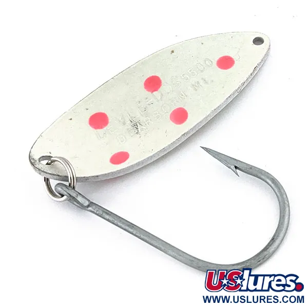 Vintage Eppinger Dardevle Devle Dog Glow, 3/4oz White / Red fishing spoon #13682