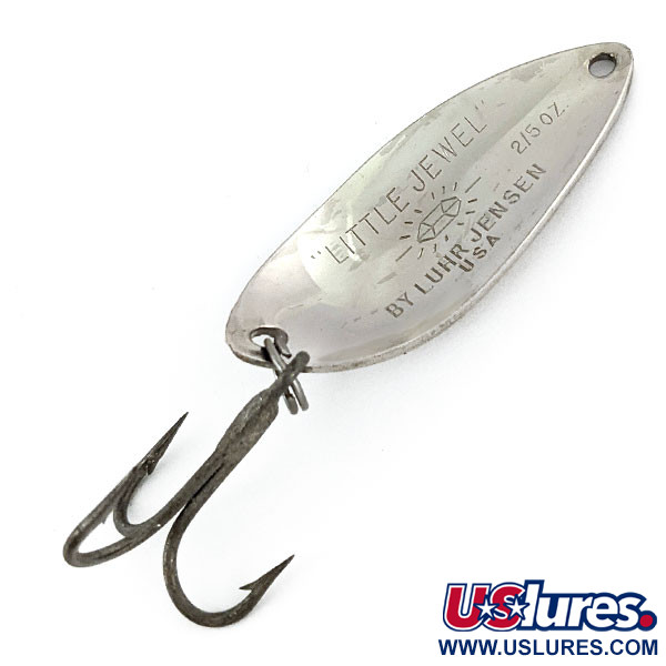 Vintage  Luhr Jensen Little Jewel, 1/2oz Nickel fishing spoon #13690