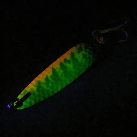 Vintage Luhr Jensen Krocodile #4, 1/2oz Fire Tiger fishing spoon #13703