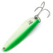 Vintage  Eppinger Dardevle Cop-E-Cat 7400 Glow, 1/2oz White / Green / Nickel Glow in Dark Phosphorescent fishing spoon #13701