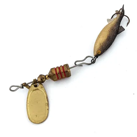 Vintage Mepps Comet Mino 0, 1/8oz Gold spinning lure #13705