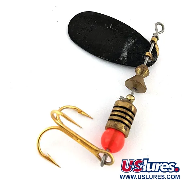Vintage Mepps Black Fury 2, 3/16oz Black / Yellow spinning lure #13708