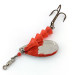 Vintage  Luhr Jensen ​TEE Spoon, 1/2oz Hammered Nickel / Red spinning lure #13716