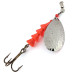 Vintage  Luhr Jensen ​TEE Spoon, 1/2oz Hammered Nickel / Red spinning lure #13716