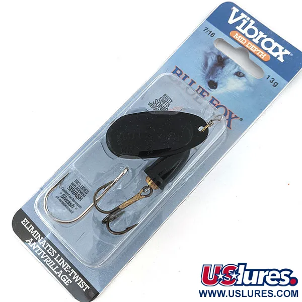   Blue Fox Super Vibrax 5, 1/2oz Black spinning lure #13719