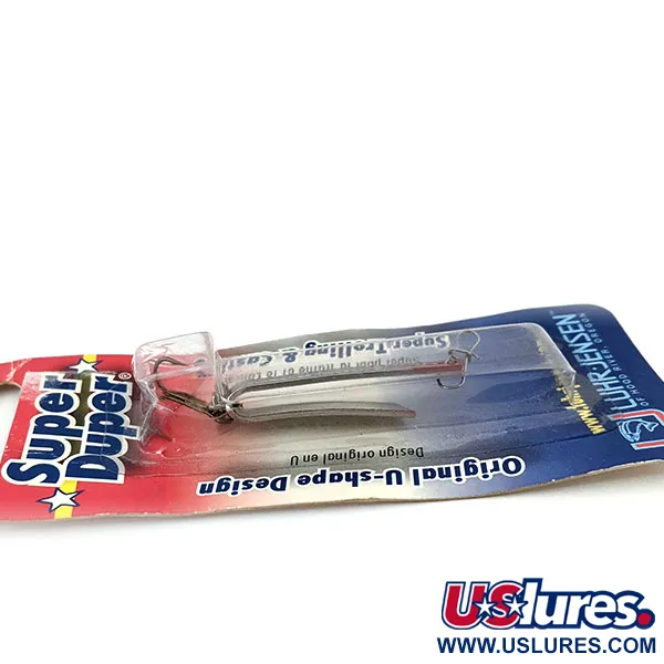Luhr Jensen Super-Duper 503, 1/8oz Nickel / Red fishing spoon #13722