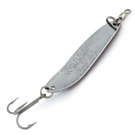 Vintage Luhr Jensen Krocodile #3, 1/3oz Rainbow Trout / Nickel fishing spoon #13727