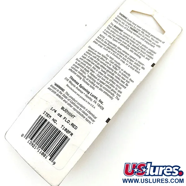   Thomas Buoyant , 1/4oz Red fishing spoon #13735