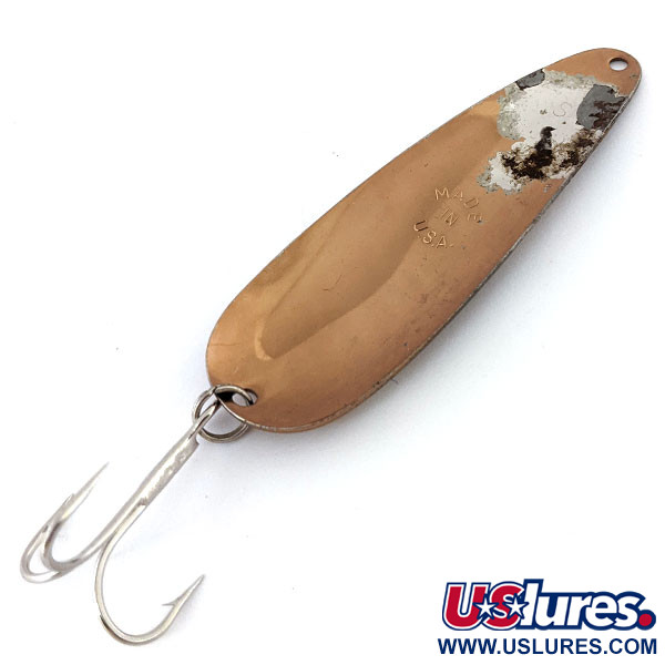 Vintage   Worth Chippewa Steel Spoon , 3/4oz Copper fishing spoon #13755