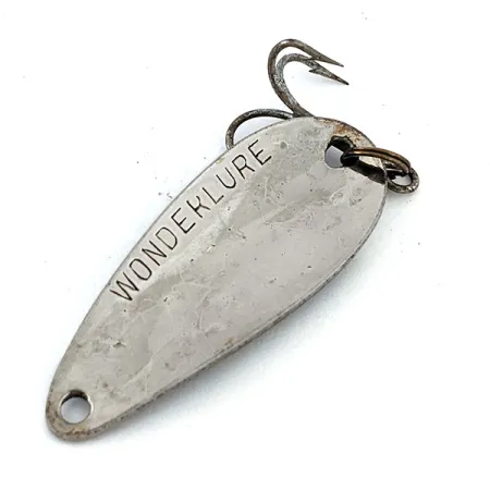 Vintage Acme Wonderlure, 1/4oz Black / White / Nickel fishing spoon #13756