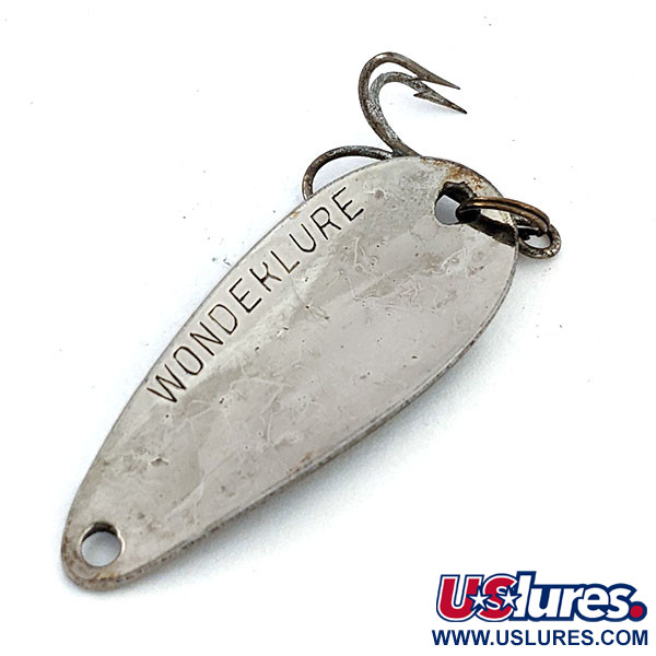 Vintage  Acme Wonderlure, 1/4oz Black / White / Nickel fishing spoon #13756