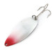 Vintage  Seneca Little Cleo (Hula Girl), 3/4oz White Pearl / Red / Nickel fishing spoon #13760