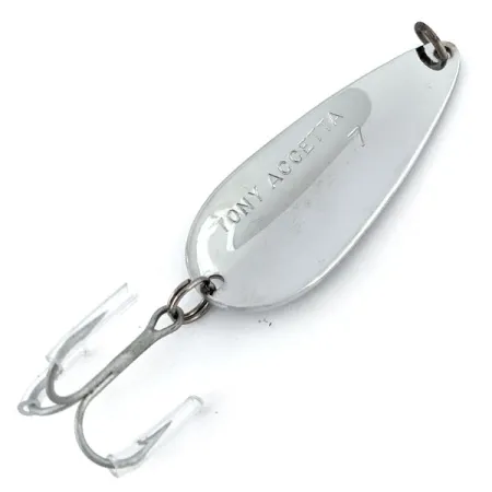 Vintage ​Tony Accetta 7, 3/4oz Nickel fishing spoon #13778