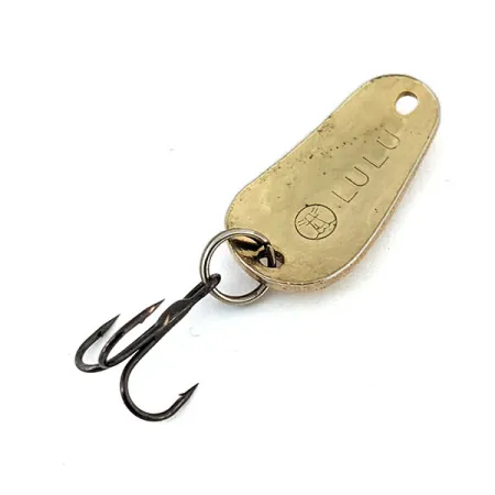 Vintage Atlantic Lures Lulu, 1/8oz Gold fishing spoon #13780
