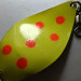 Vintage  Luhr Jensen Manistee 4 UV, 1/2oz Yellow / Red fishing spoon #13781